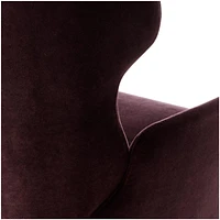 Alex Bordeaux Velvet Accent Chair