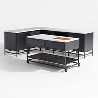 Alfresco -Piece L-Shaped Outdoor Kitchen Set with Island
