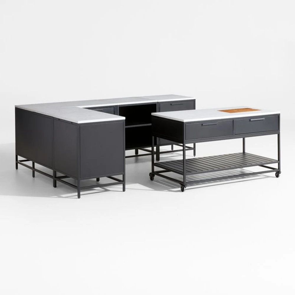 Alfresco -Piece L-Shaped Outdoor Kitchen Set with Island