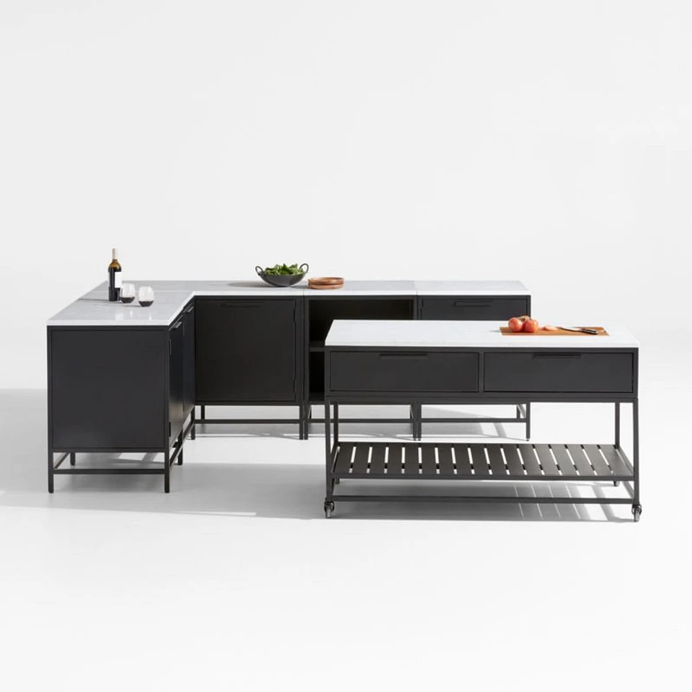 Alfresco -Piece L-Shaped Outdoor Kitchen Set with Island