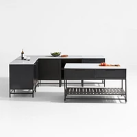 Alfresco -Piece L-Shaped Outdoor Kitchen Set with Island