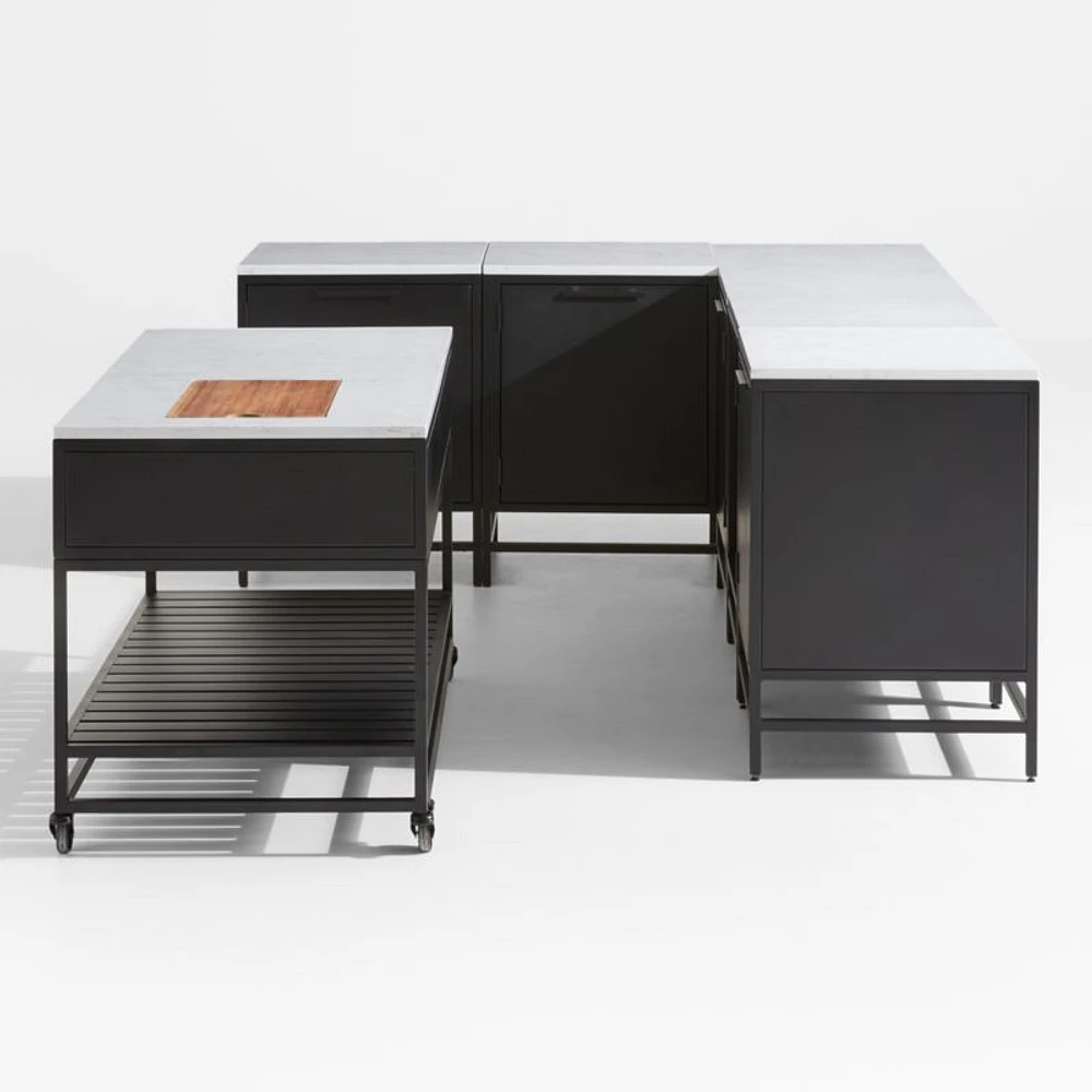 Alfresco -Piece L-Shaped Outdoor Kitchen Set with Island