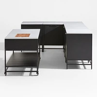 Alfresco -Piece L-Shaped Outdoor Kitchen Set with Island