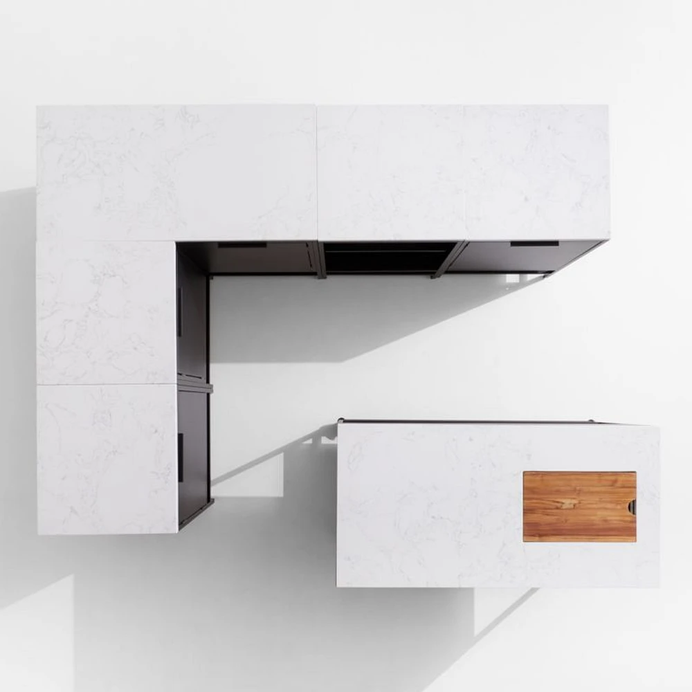Alfresco -Piece L-Shaped Outdoor Kitchen Set with Island
