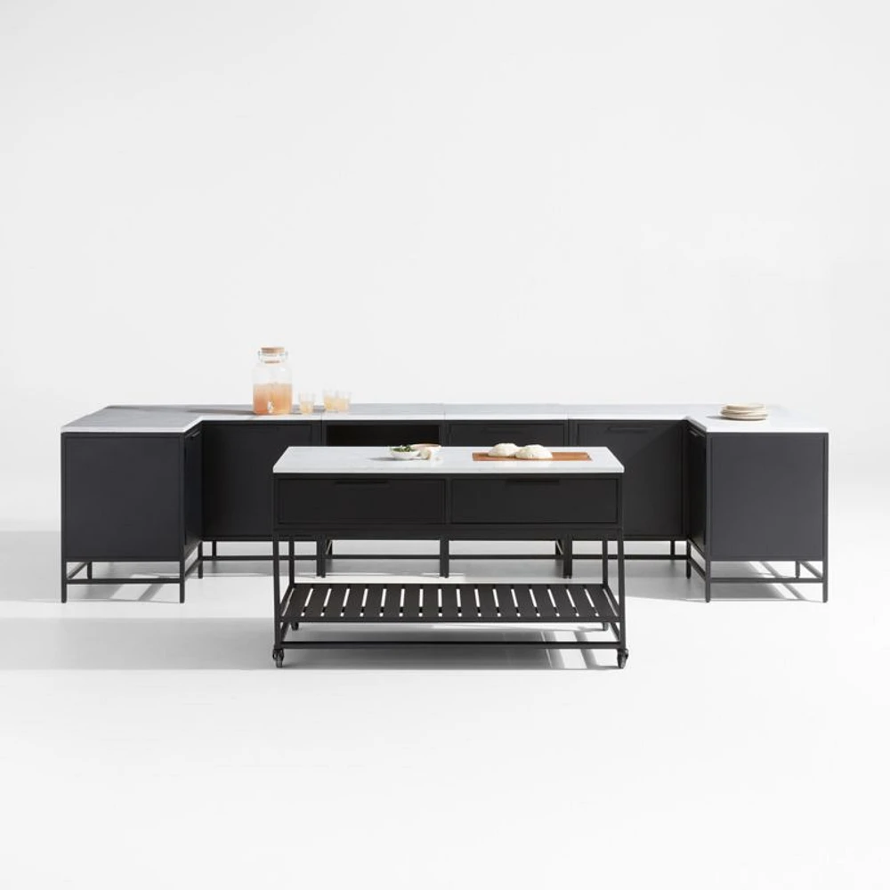 Alfresco 4-Piece U-Shaped Outdoor Kitchen Set with Island