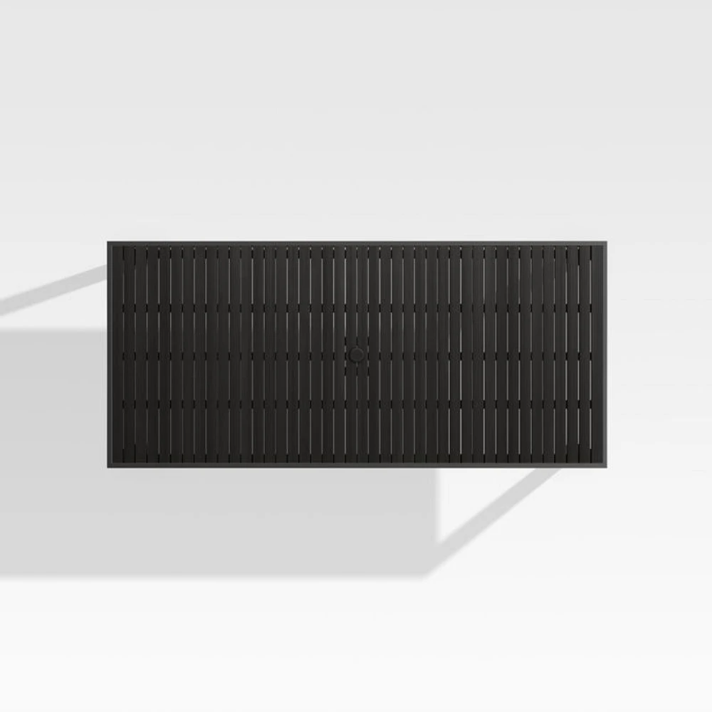 Alfresco 78" Black Rectangular Outdoor Dining Table