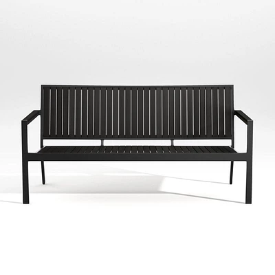Alfresco 62" Black Outdoor Sofa