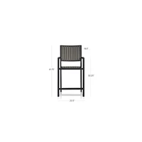 Alfresco 24" Black Outdoor Counter Stool