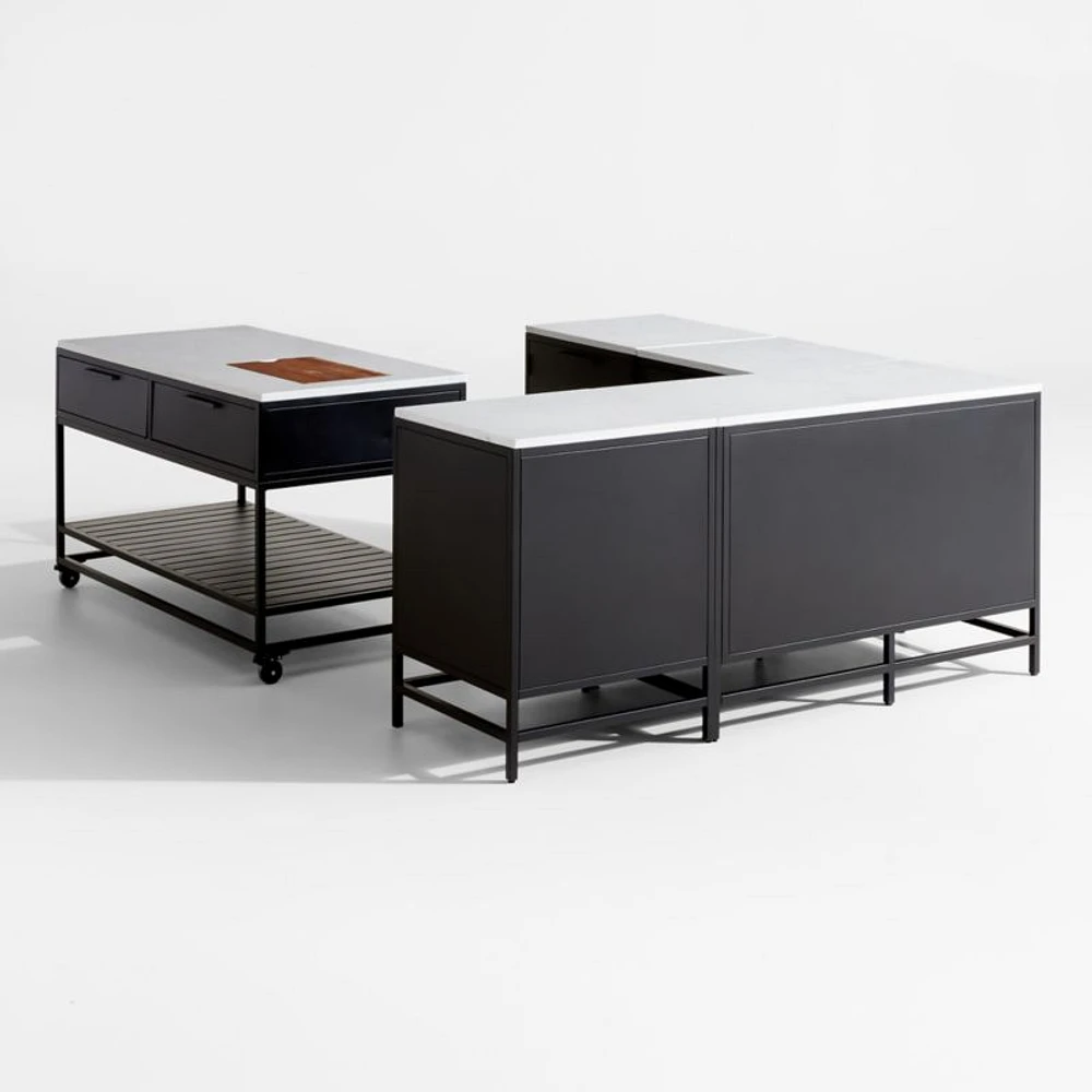 Alfresco Petite L-Shaped Outdoor Kitchen Set with Island
