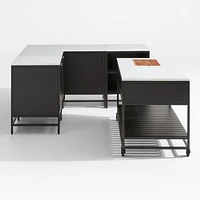 Alfresco Petite L-Shaped Outdoor Kitchen Set with Island