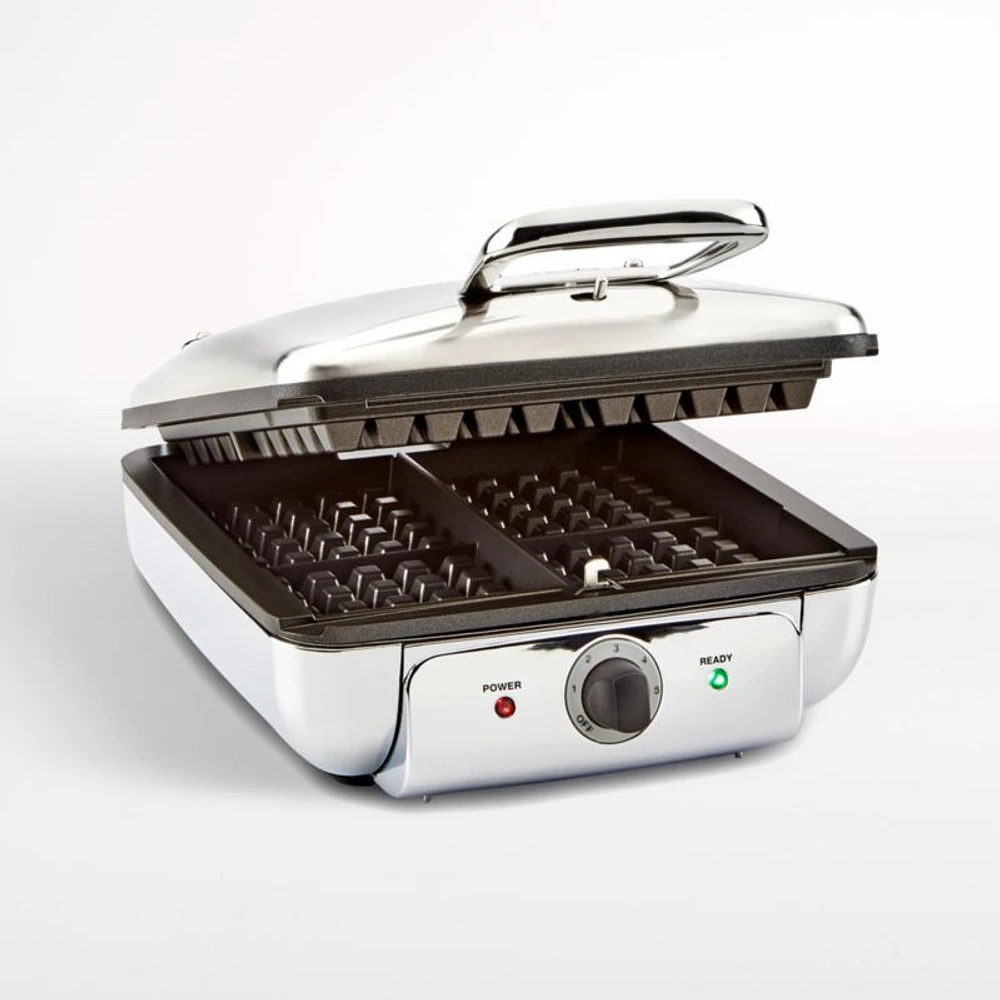All-Clad ® 4-Slice Stainless Steel Waffle Maker with Removable Plates