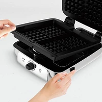 All-Clad ® 4-Slice Stainless Steel Waffle Maker with Removable Plates