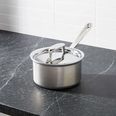 All-Clad ® d5 ® 1.5 qt Brushed Stainless Steel Saucepan with Lid