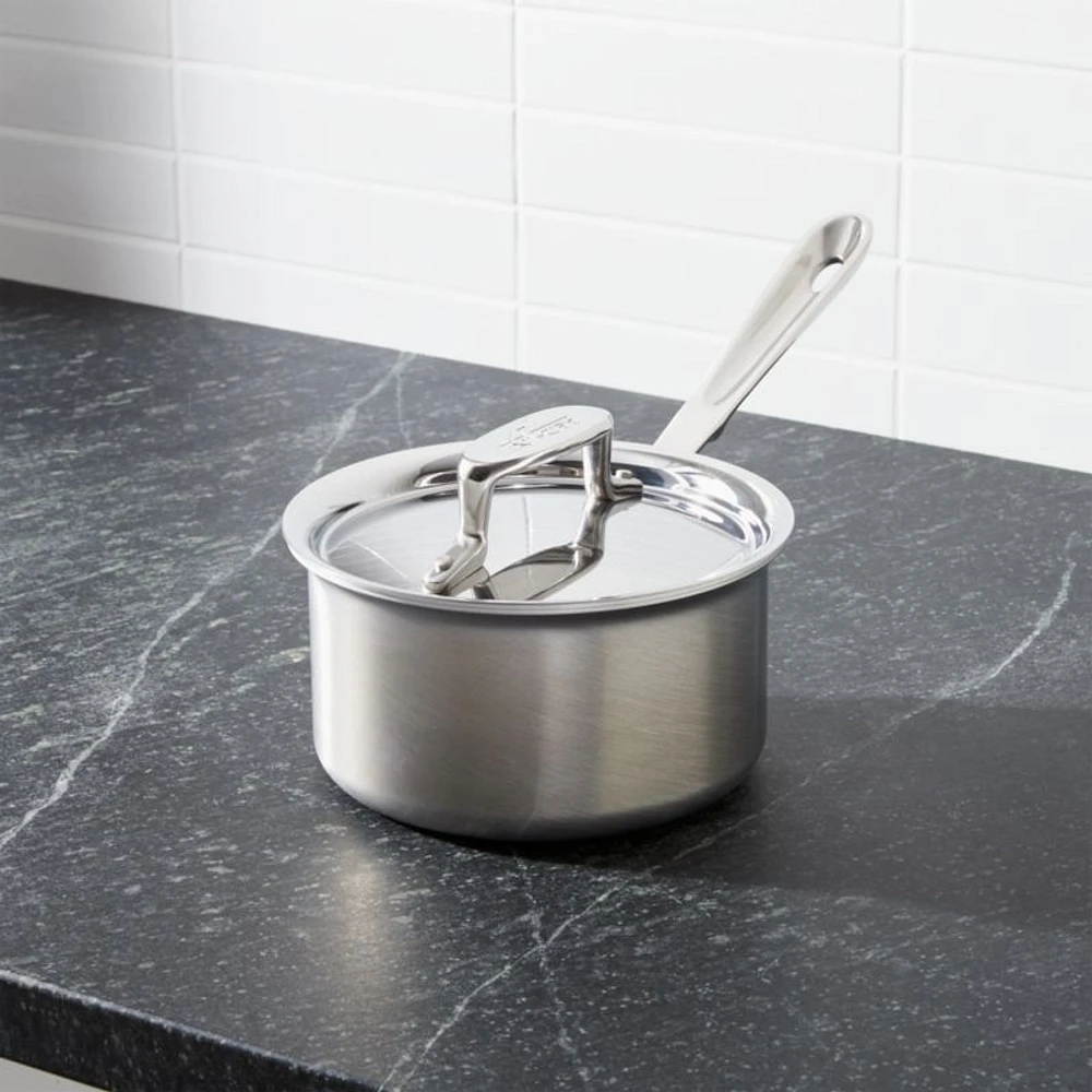 All-Clad ® d5 ® qt Brushed Stainless Steel Saucepan with Lid