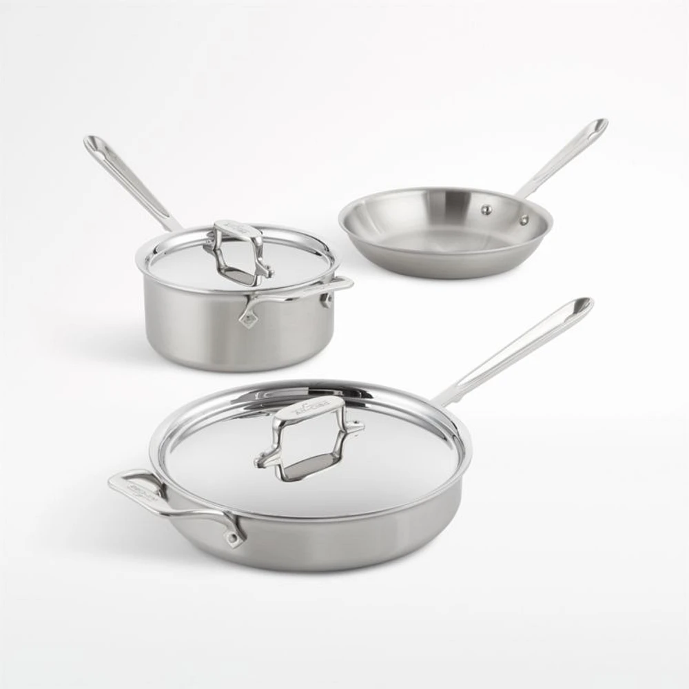 All-Clad ® d5 ® Brushed Stainless Steel 5-Piece Cookware Set