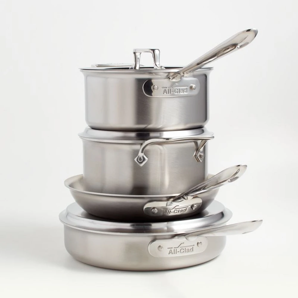 All-Clad ® d5 Brushed Stainless Steel 7-Piece Cookware Set