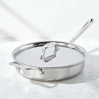 All-Clad © d5 Brushed Stainless Steel 3-Quart Sauté Pan with Lid