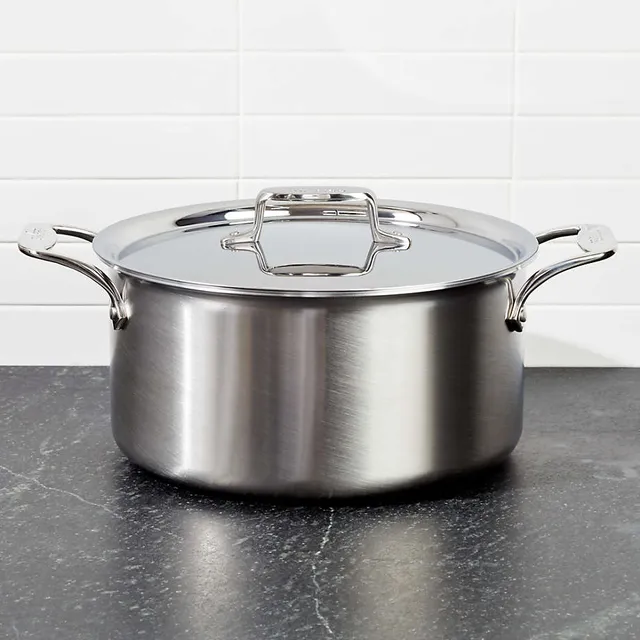 All-Clad D5 Brushed 4-qt Soup Pot with Steamer Insert with Lid