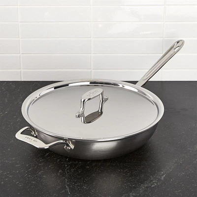 All-Clad ® d5 ® Brushed Stainless Steel 4-Qt Weekday Pan with Lid