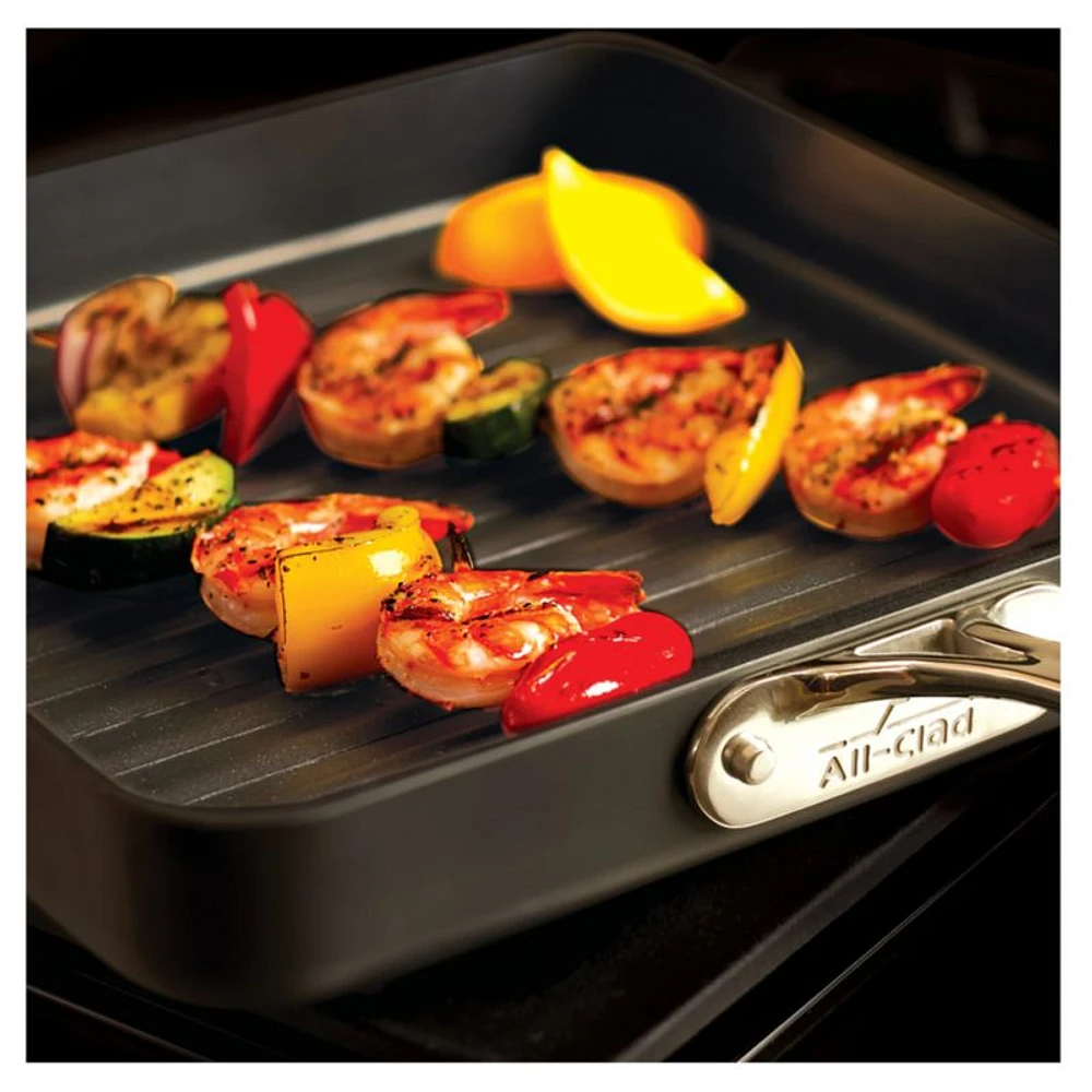 All-Clad ® HA1 Hard-Anodized Non-Stick 11" Square Grill