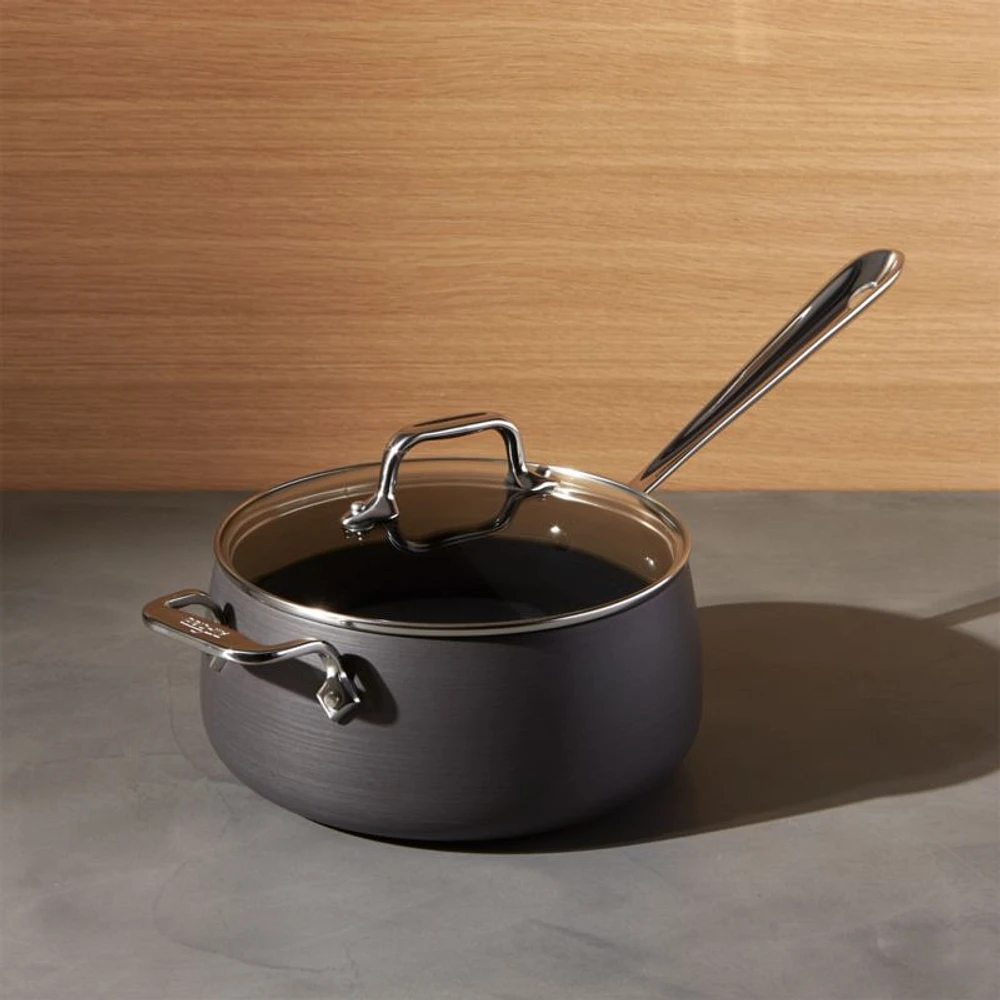 All-Clad ® HA1 Hard-Anodized Non-Stick 3.5-Qt. Sauce Pan with Lid and Loop