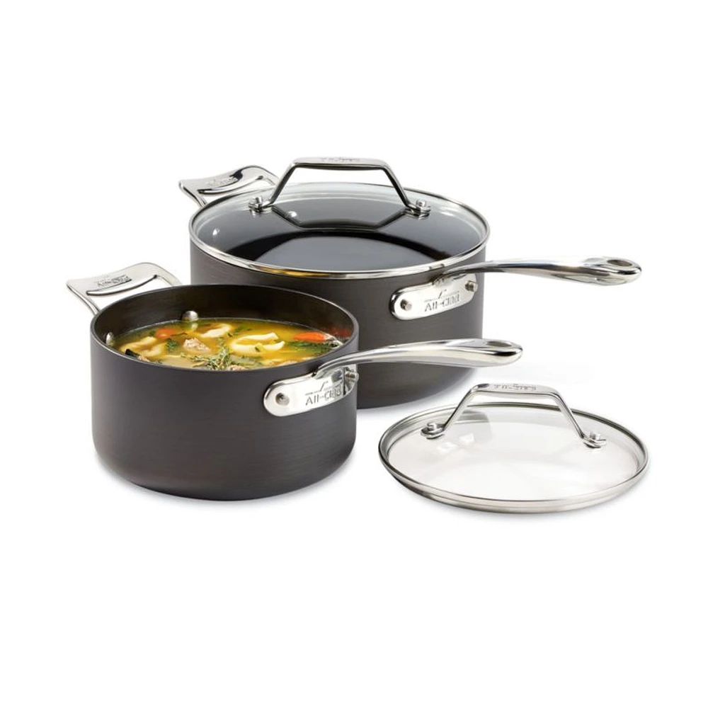 All-Clad ® Essentials Non-Stick Saucepans with Lids, Set of 2