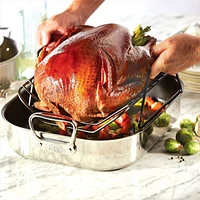 All-Clad ® Stainless Steel Non-Stick Large 16" Roaster with Rack