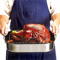 All-Clad ® Stainless Steel Non-Stick Large 16" Roaster with Rack