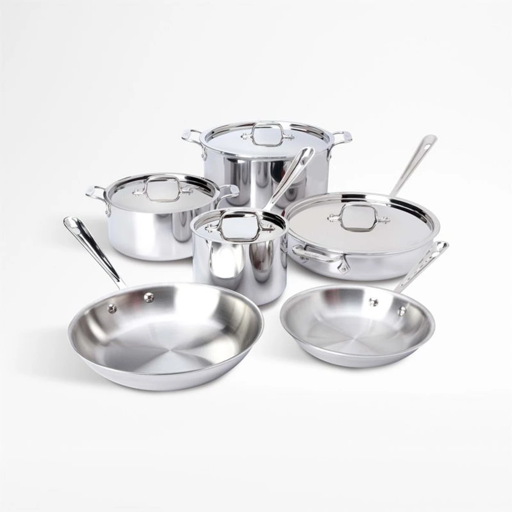 All-Clad © d3 Stainless Steel 10-Piece Cookware Set