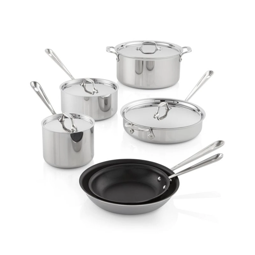 All-Clad ® d3 Pro Stainless Steel Non-Stick 10-Piece Cookware Set