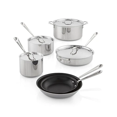 All-Clad ® d3 Pro Stainless Steel Non-Stick 10-Piece Cookware Set