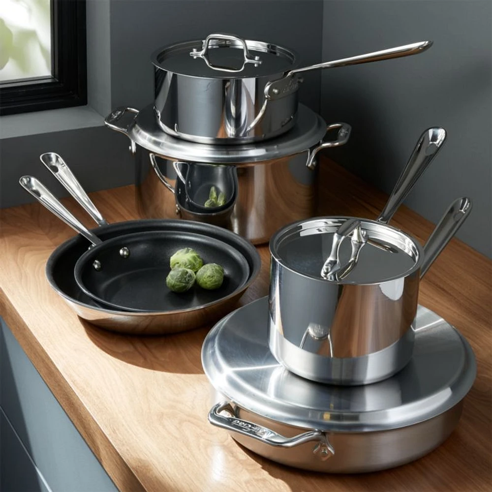 All-Clad ® d3 Pro Stainless Steel Non-Stick 10-Piece Cookware Set