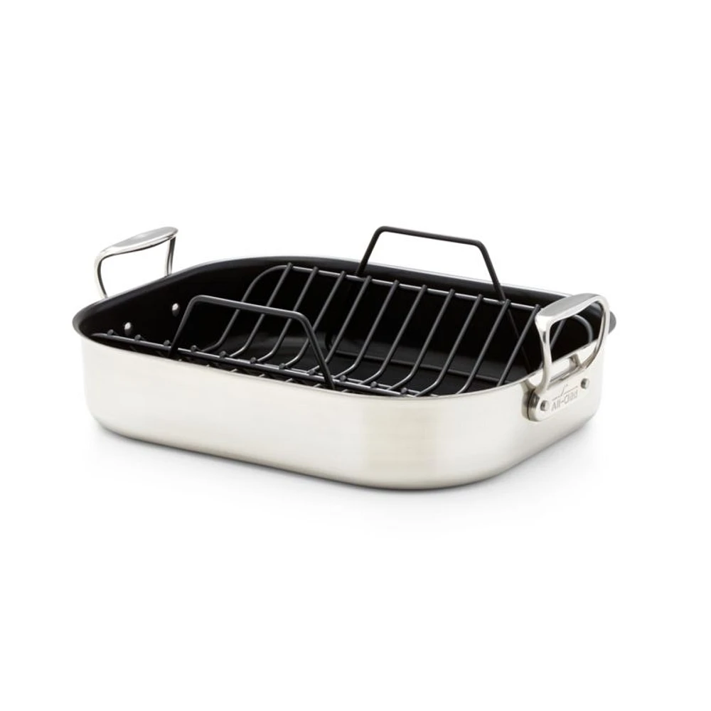 All-Clad ® Stainless Steel Non-Stick Large 16" Roaster with Rack