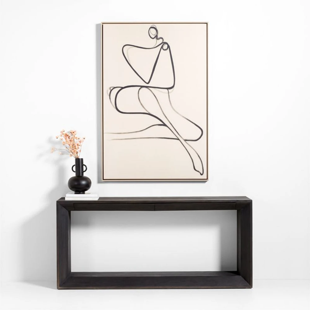 "All Grown Up" by Michel Smith Boyd Tan Brown Canvas 40"x60" Framed Wall Art Print