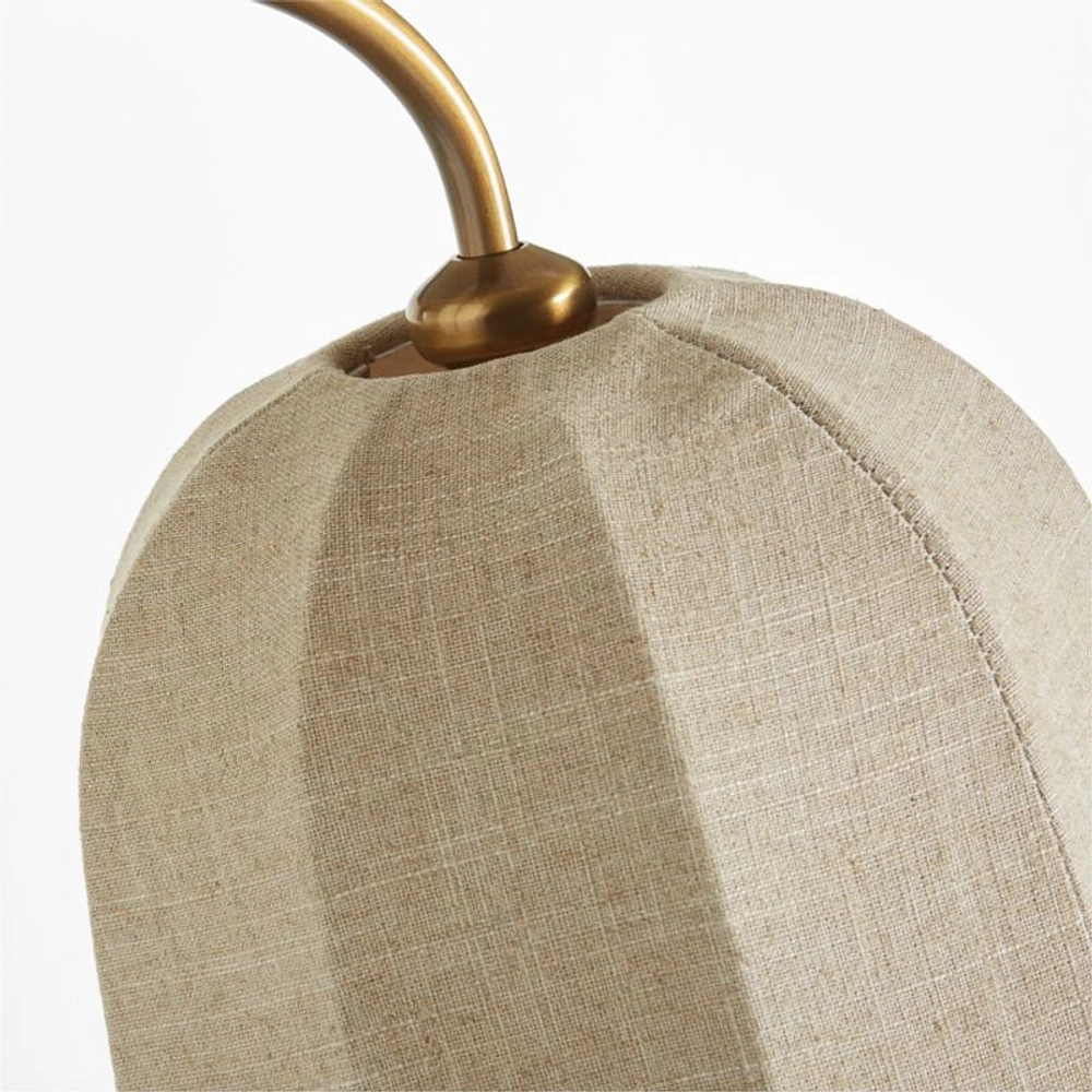 Allegra Rattan and Linen Task Floor Lamp 63" by Jake Arnold
