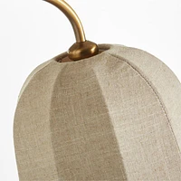Allegra Rattan and Linen Task Floor Lamp 63" by Jake Arnold