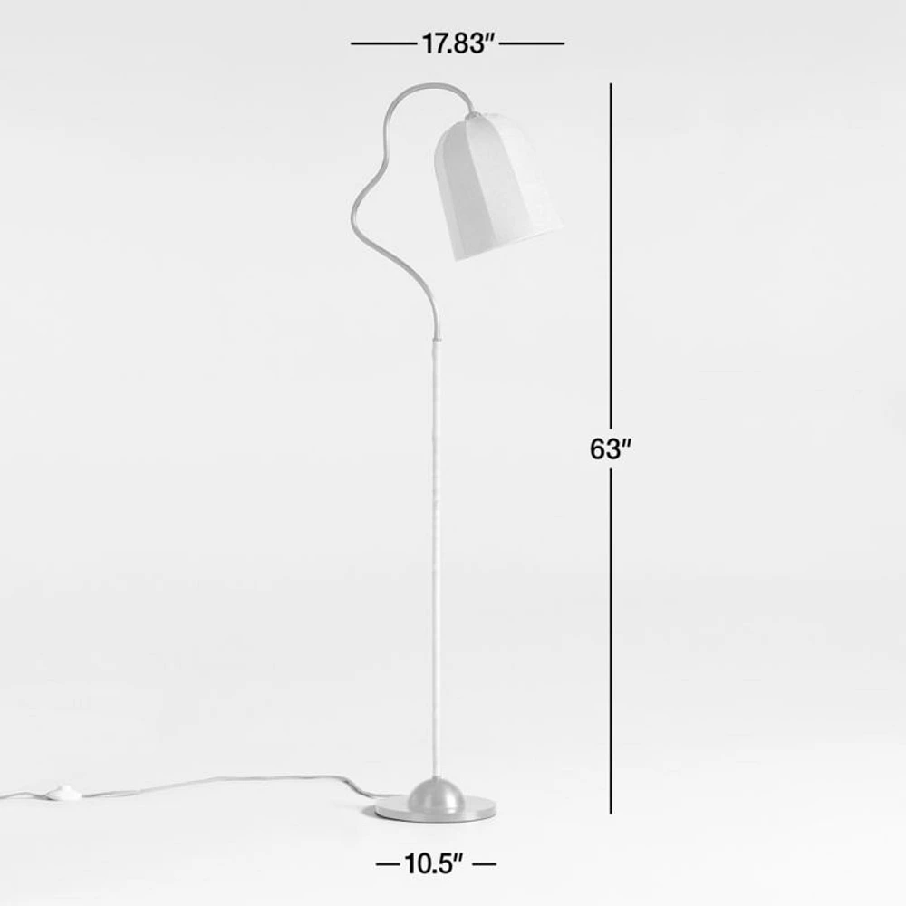 Allegra Rattan and Linen Task Floor Lamp 63" by Jake Arnold
