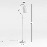 Allegra Rattan and Linen Task Floor Lamp 63" by Jake Arnold