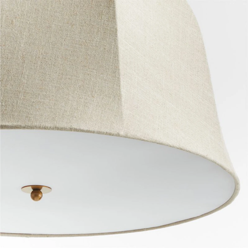 Allegra Rattan and Linen Dome Pendant Light by Jake Arnold