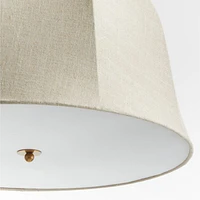 Allegra Rattan and Linen Dome Pendant Light by Jake Arnold