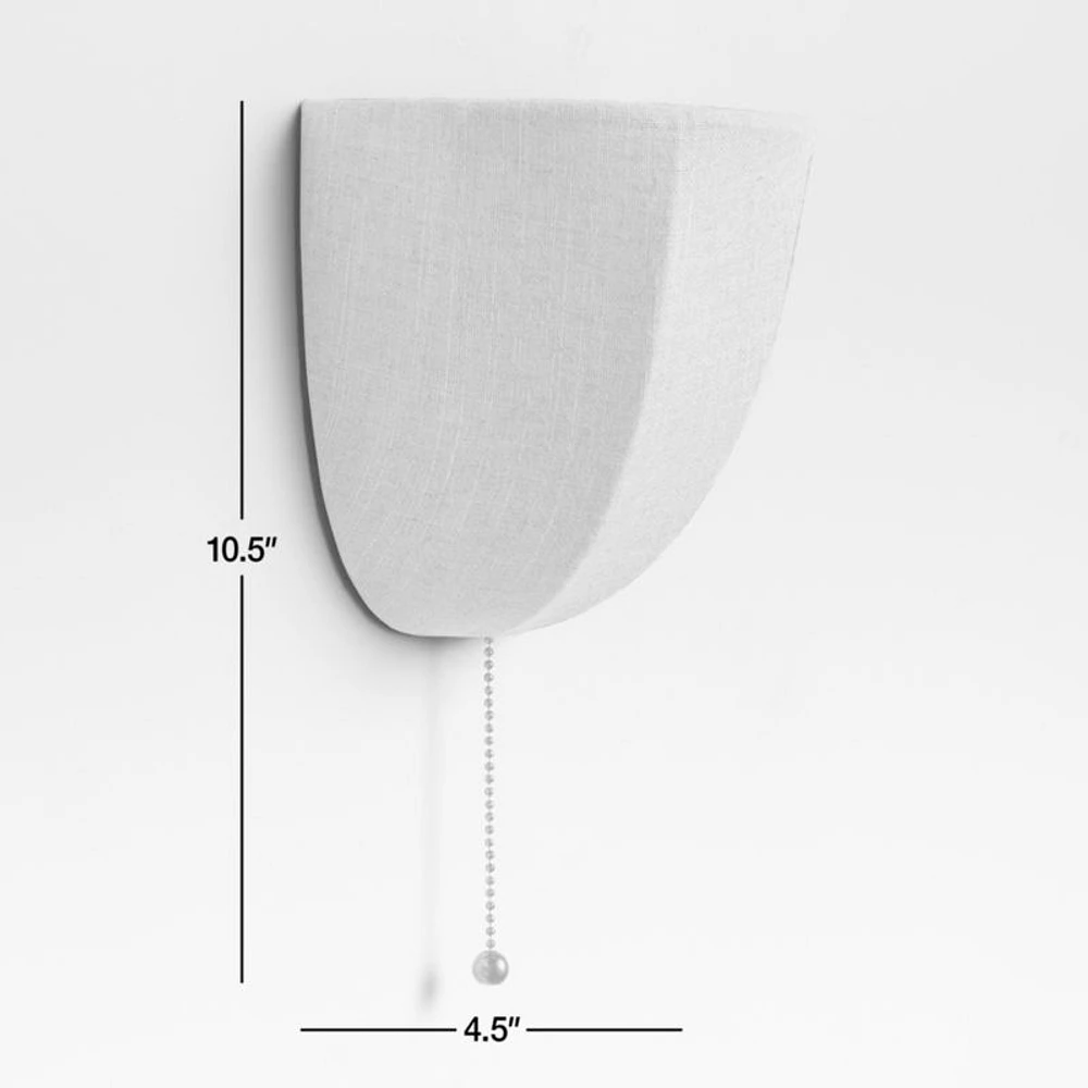 Allegra Wall Sconce with Linen Shade by Jake Arnold