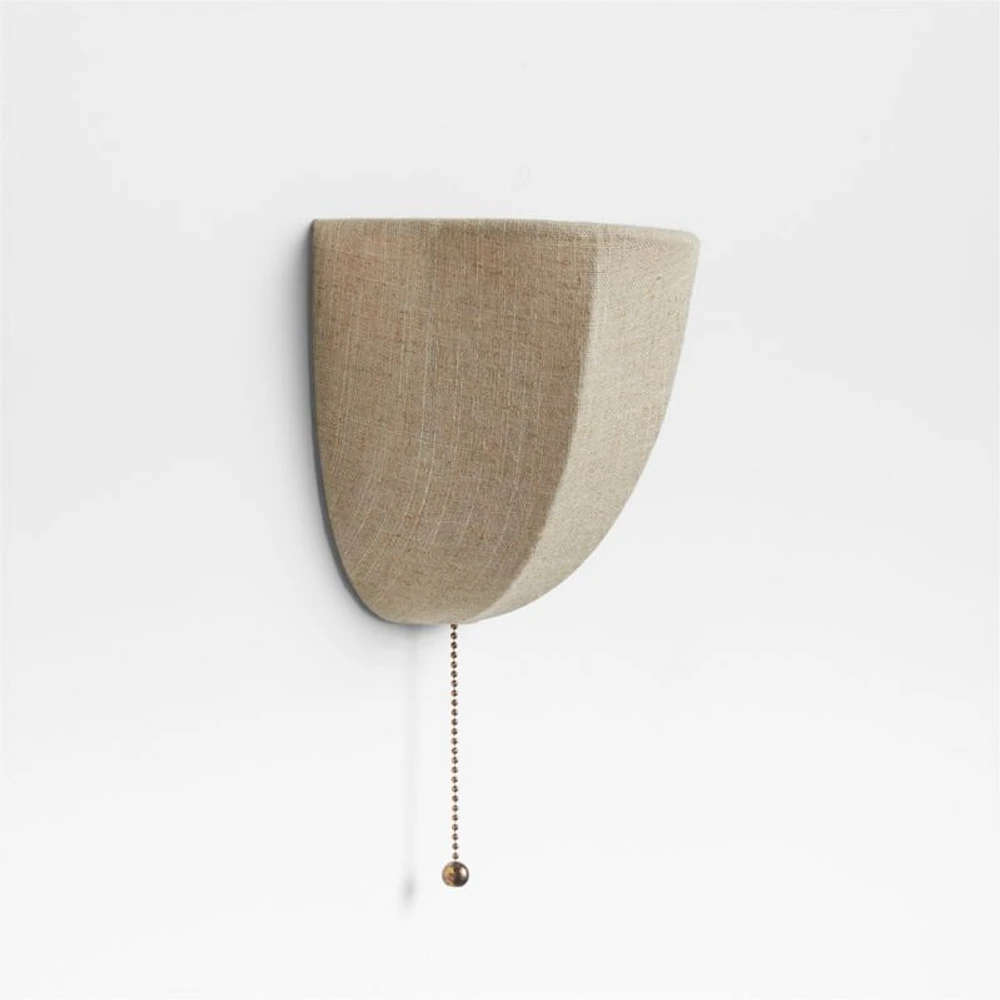 Allegra Wall Sconce with Linen Shade by Jake Arnold