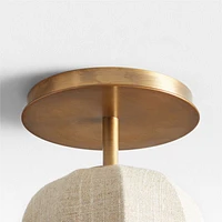Allegra Small Linen Flush Mount Light by Jake Arnold