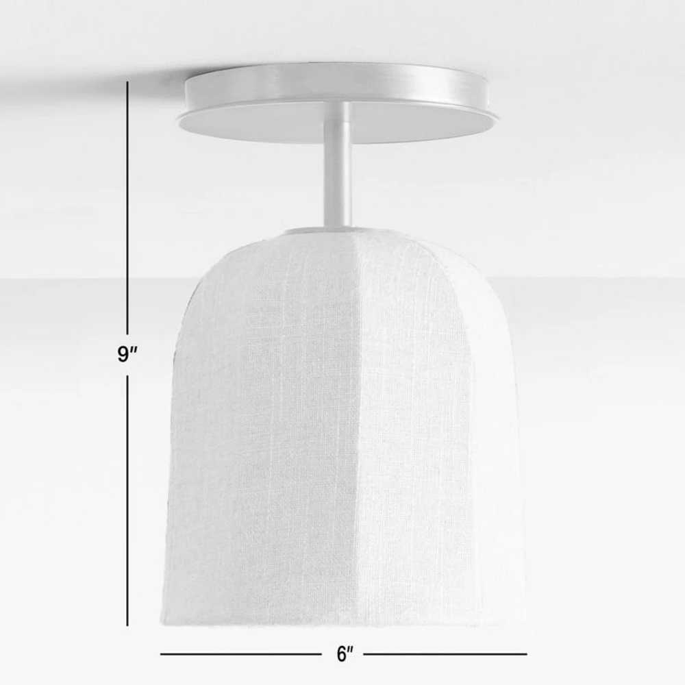 Allegra Small Linen Flush Mount Light by Jake Arnold