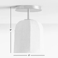 Allegra Small Linen Flush Mount Light by Jake Arnold