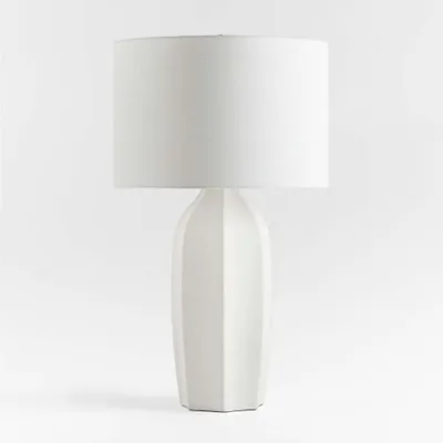 Amaryllis Large White Ceramic Table Lamp