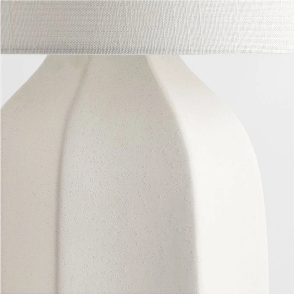 Amaryllis Small White Ceramic Table Lamp 24.5"