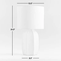 Amaryllis Small White Ceramic Table Lamp 24.5"