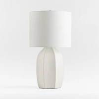 Amaryllis Small White Ceramic Table Lamp 24.5"
