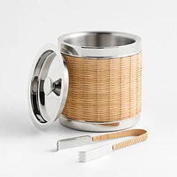 Amici Wicker Ice Bucket with Tongs